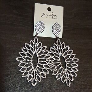 Stylish Lightweight Silver Dangle Earrings